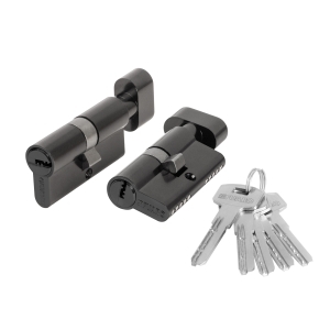 Цилиндровый механизм(200 ZM/80) 2000ZM Knob 80 (40+10+30) BL-24 черный 5Key с вертушкой