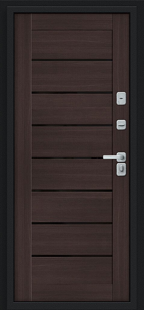 Фото Входная дверь Thermo Техно Декор-2 Букле черное/Wenge Veralinga BR5307 внутренняя сторона